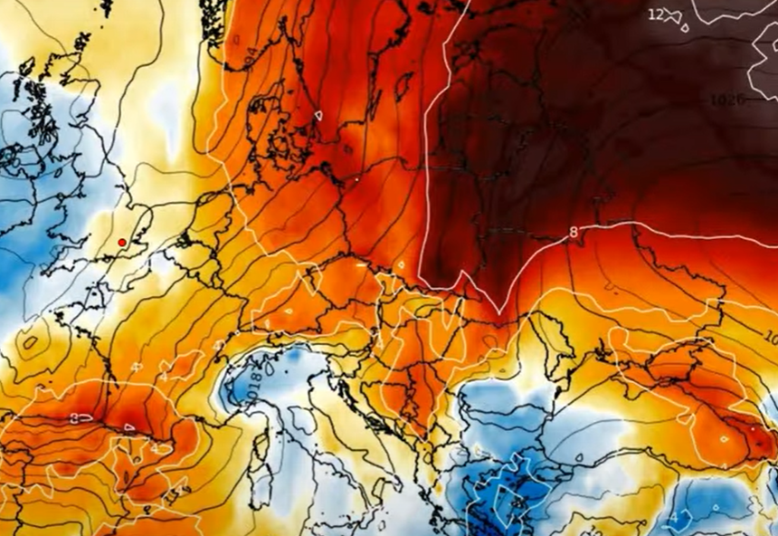 Mapa pogodowa Europy