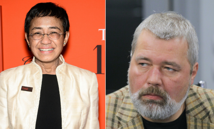 Maria Ressa oraz Dmitrij Muratow