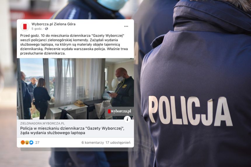 Policja w domu dziennikarza "Wyborczej"