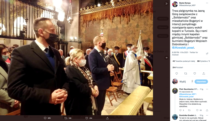 Beata Kempa i Janusz Kowalski na Jasnej Górze