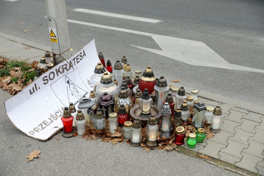 Wypadek na ul. Sokratesa w Warszawie