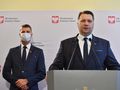 Minister edukacji i nauki Przemysław Czarnek oraz sekretarz stanu w MEiN Dariusz Piontkowski