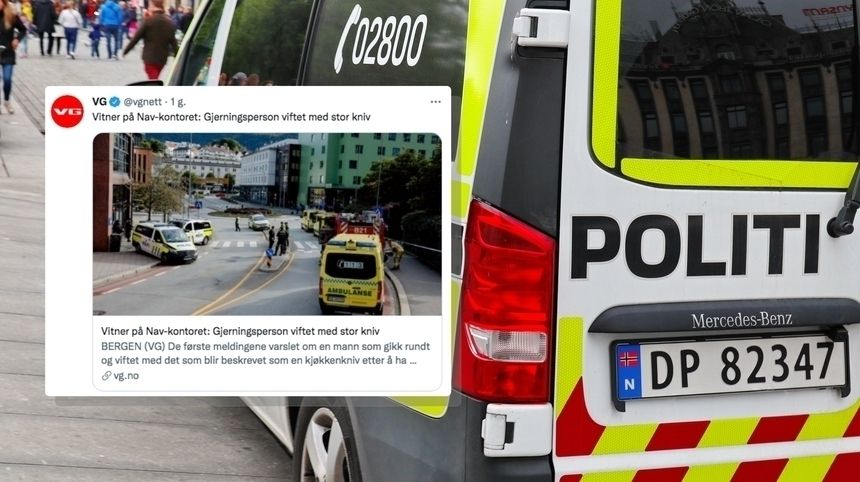 Atak nożownika w Bergen