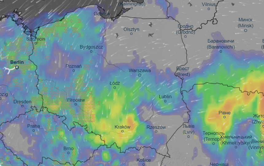 Mapa pogodowa Polski