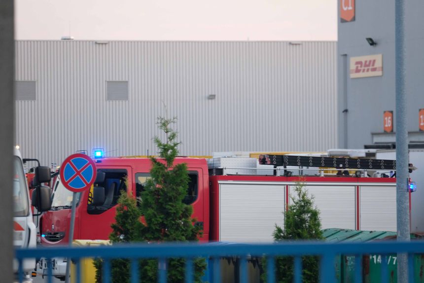 Pożar magazynów DHL w Tychach