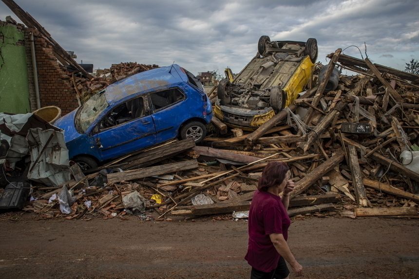 tornado przeszło nad Morawami