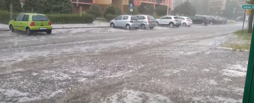 Burza i grad w Jeleniej Górze