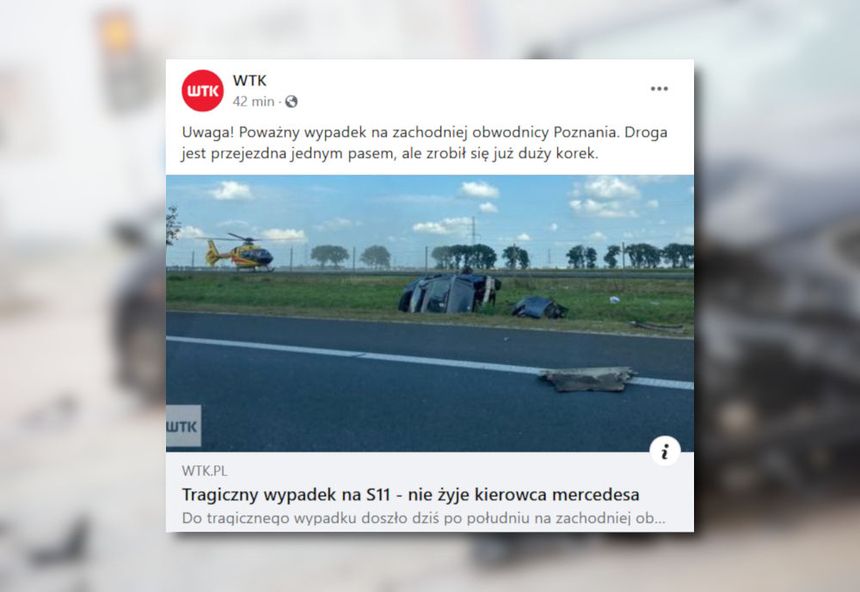 wypadek na s11
