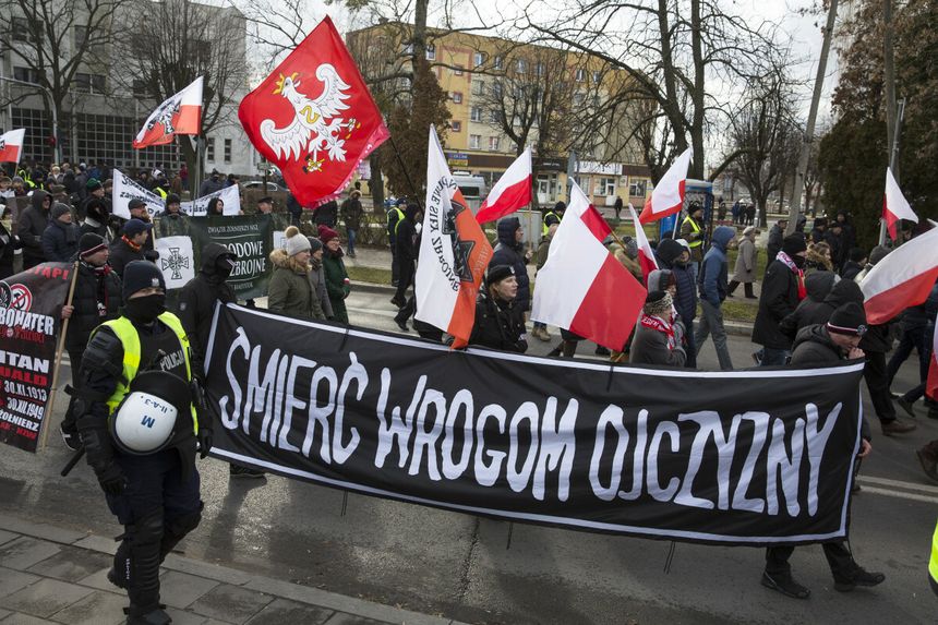 Marsz narodowców w Hajnówce