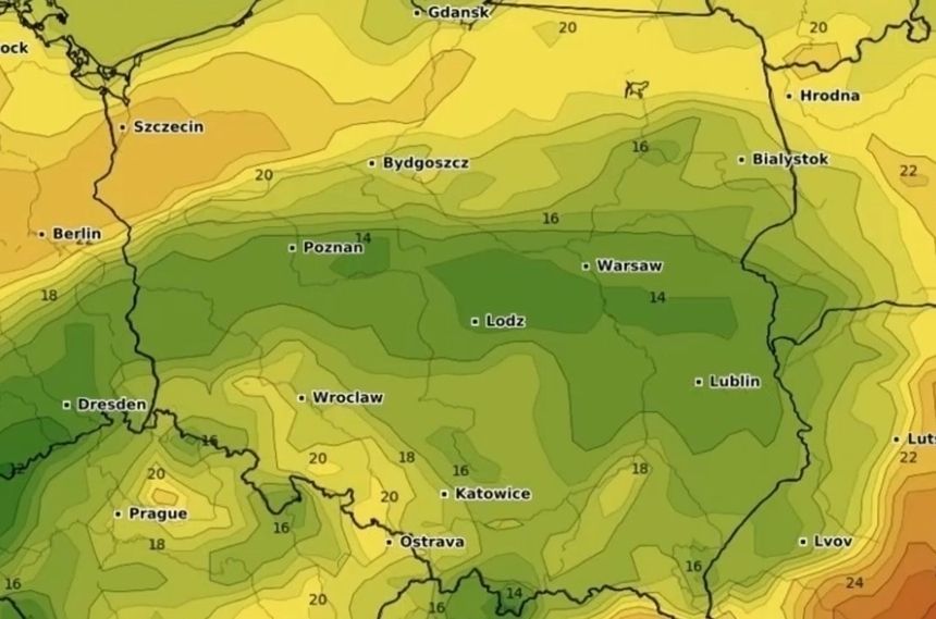 ochłodzenie idzie do Polski