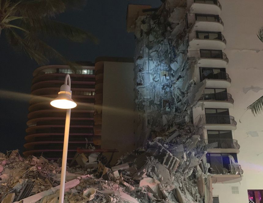 zawalił się budynek w Miami