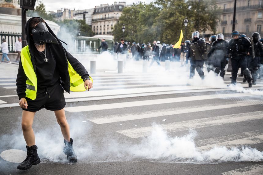 Paryż, protest antyszczepionkowców