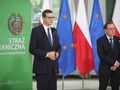 premier Mateusz Morawiecki, szef MSWiA Mariusz Kamiński i komendant główny SG Tomasz Praga