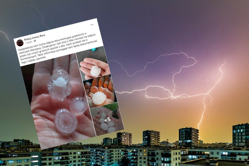 Burze i grad nad Warszawą 