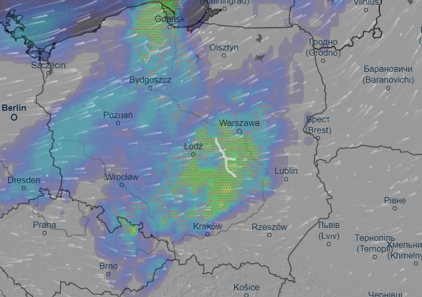 Mapa pogodowa Polski
