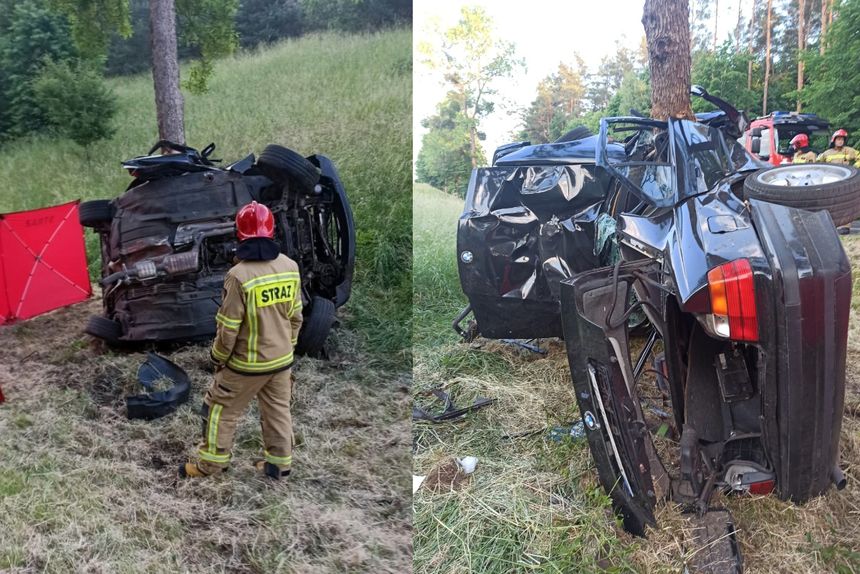 wypadek w miejscowości Dębówko