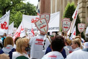 protest nauczycieli przez MEiN