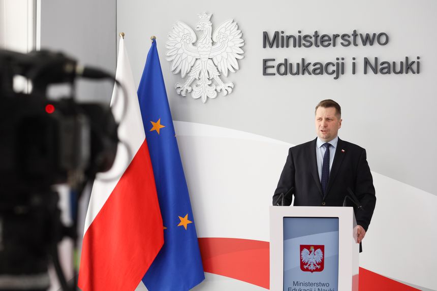 Konferencja prasowa ministra edukacji