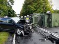 wypadek na DK10 z udziałem wojskowego pojazdu USA