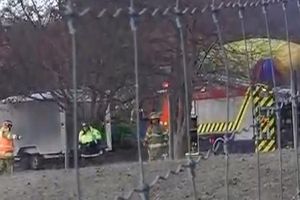 balon runął na ziemię, są ranni