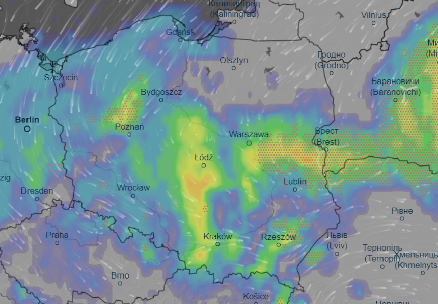 Mapa pogodowa Polski