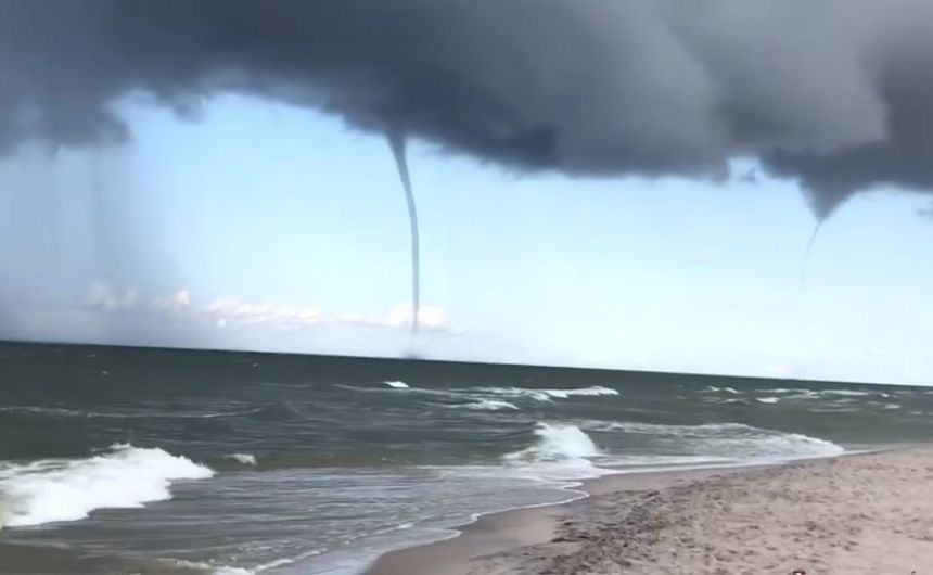 Trąba powietrzna nad Bałtykiem