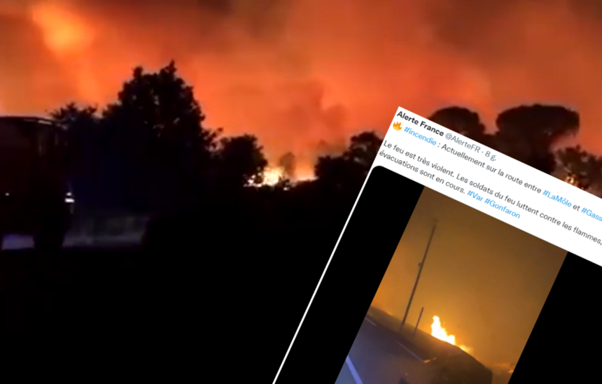Francja. Pożar na Lazurowym Wybrzeżu