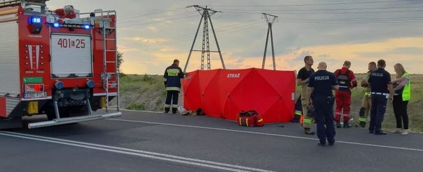 Kleszczów. Wypadek, zginął motocyklista