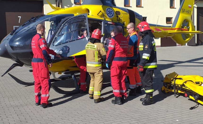 W bloku we Włodawie palił się mężczyzna