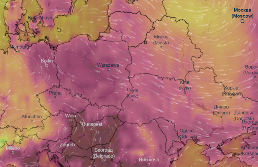Mapa pogodowa Polski
