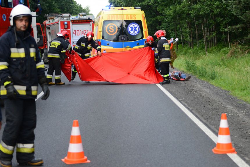 Wypadek na dk 11 w okolicach Bonina