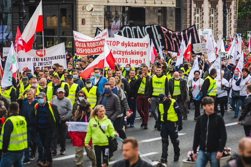 Protest rolników w Warszawie/Zdjęcie ilustracyjne