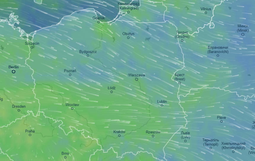 Mapa pogodowa Polski 