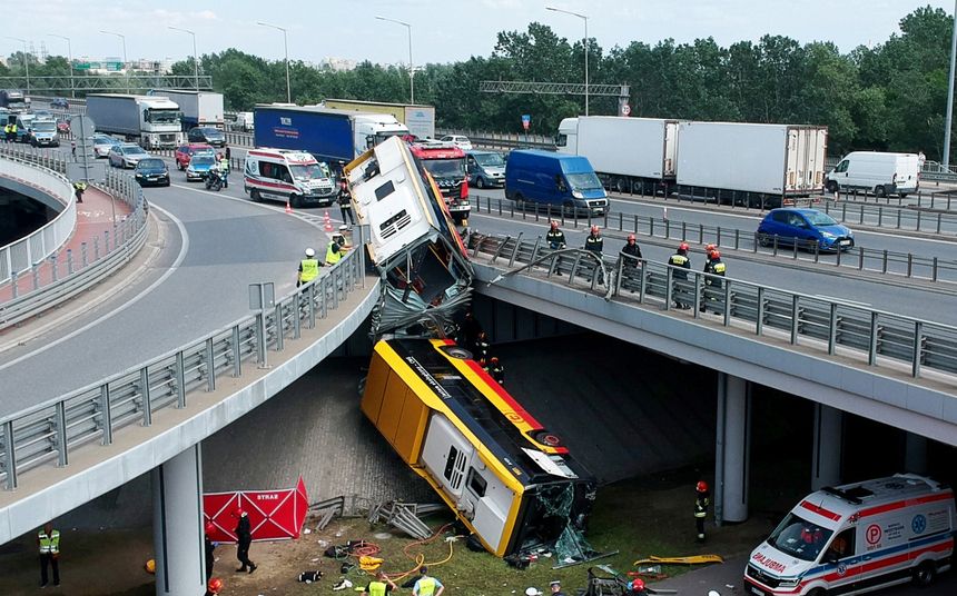 Wypadek autobusu Warszawa