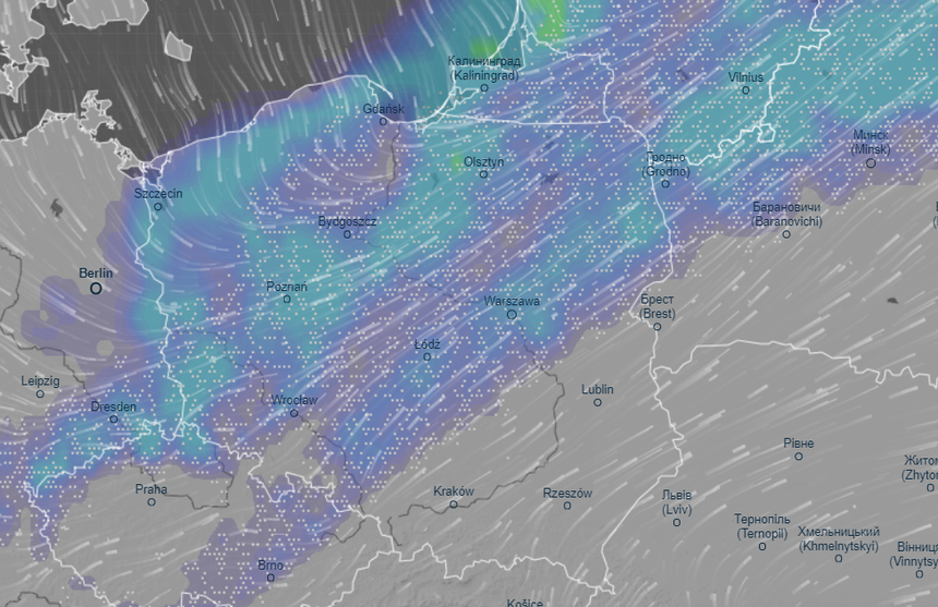 Mapa pogodowa Polski 
