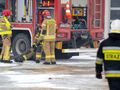 pożar warsztatu samochodowego