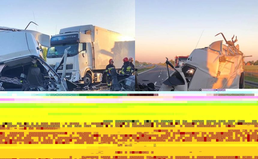 Wypadek na S5 k. Kleszczewa. Ciężarówki praktycznie zmiażdżyły się nawzajem