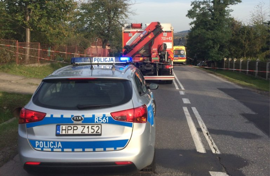 Wypadek w Gilowicach