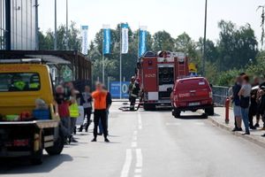 Wybuch na parkingu przed Castoramą w Sosnowcu