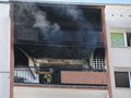 Poznań, pożar mieszkania na 10. piętrze