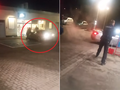 Kobieta w BMW demolowała stację w Rymaniu 
