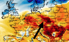 Anomalia temperatury mierzona na wysokości 2 m nad powierzchnią gruntu 12.02