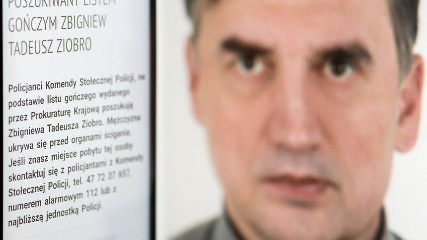 Poszukiwana osoba, Zbigniew Tadeusz Ziobro, na liście gończym przez policję.