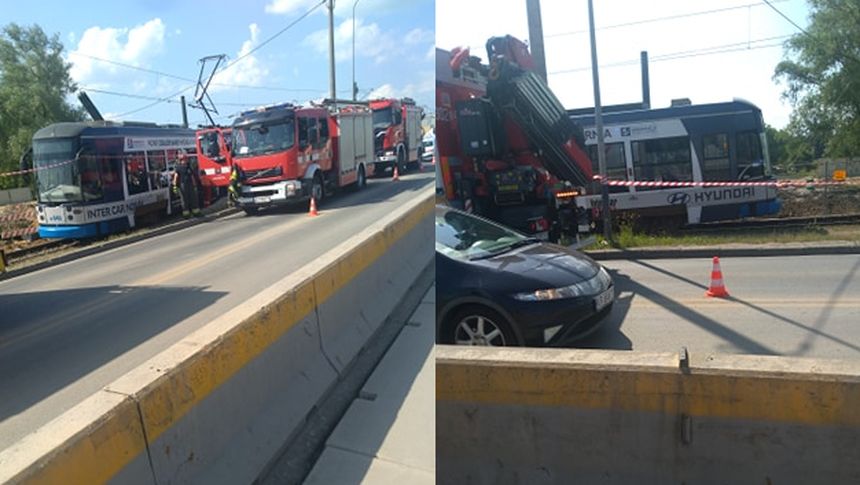 Kraków. Tramwaj linii 78 wykoleił się między Borkiem Fałęckim a Łagiewnikami