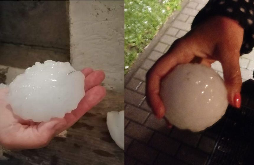 Pogoda. Burza w Gorzowie Wlkp. Grad wielkości piłek