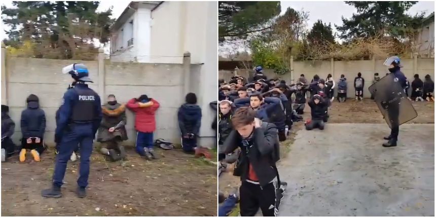 Francja. Dziesiątki uczniów klęczało przed policją. Oburzenie po upokarzającym nagraniu|undefined