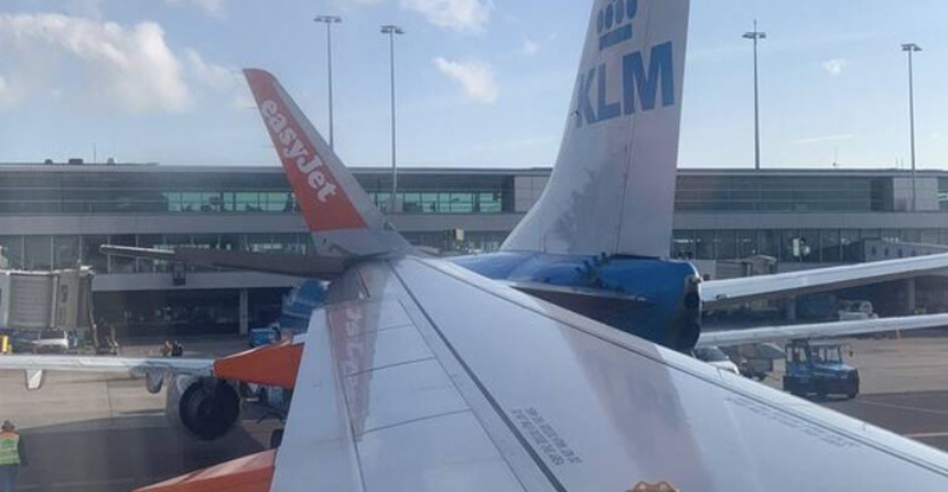 Lotnisko Amsterdam Schiphol. Samoloty EasyJet i KLM zderzyły się przy terminalu