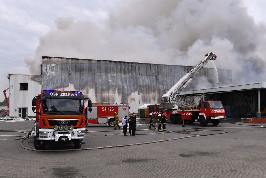 SKÓRCZ POŻAR AKCJA GAŚNICZA STRAŻ POŻARNA