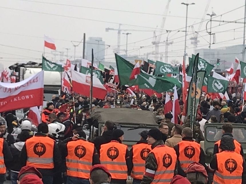 Forza Nuova na marszu narodowców|undefined