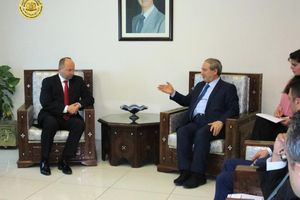 Syria. Wizyta polskiej delegacji w Damaszku z wiceszefem MSZ Andrzejem Papierzem|undefined